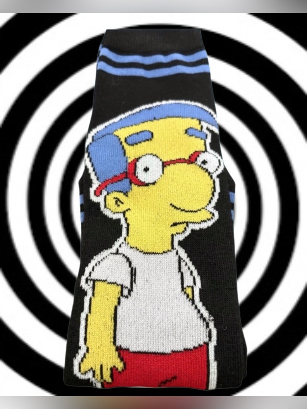 Milhouse The Simpsons Crew Novelty Socks - Size 6-13 New